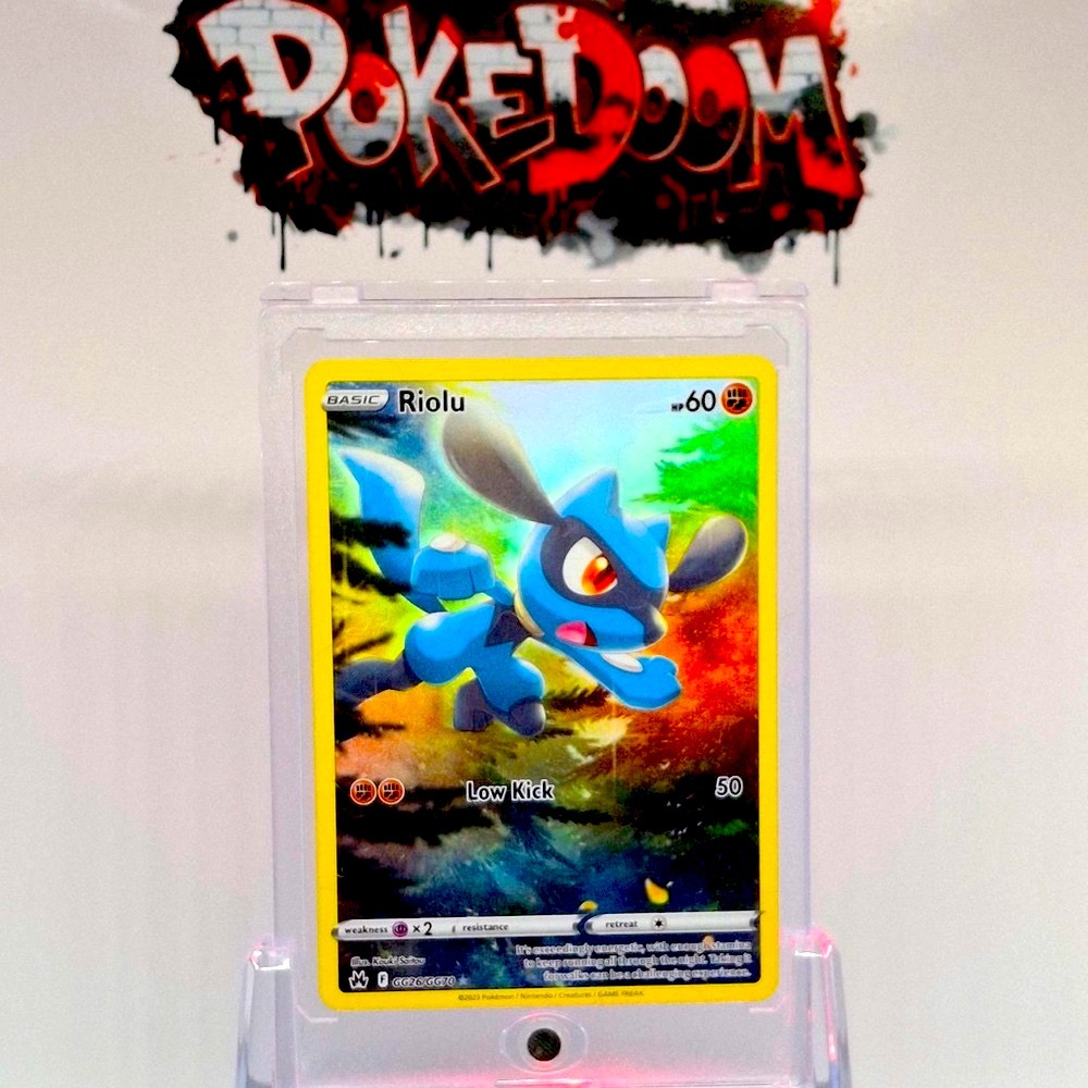 Pokemon Riolu GG26/GG70 Holo Rare Crown Zenith Pokemon tcg